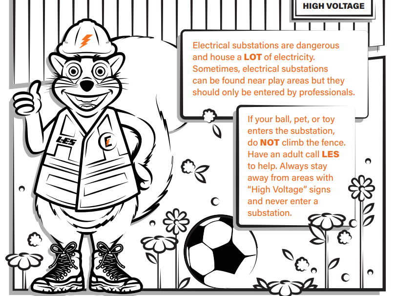 KIDS: Electrical safety coloring pages